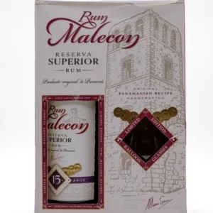 Rom Malecon 15YO+2pahare 0.7L 40%
